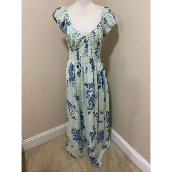 Free People Forget Me Not Midi Dress Size L - Picture 5 of 9
